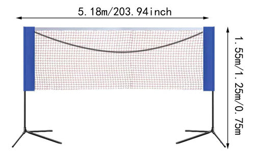 Conjunto De Rede De Badminton Rede Esportiva Rede De 5,1 M 1