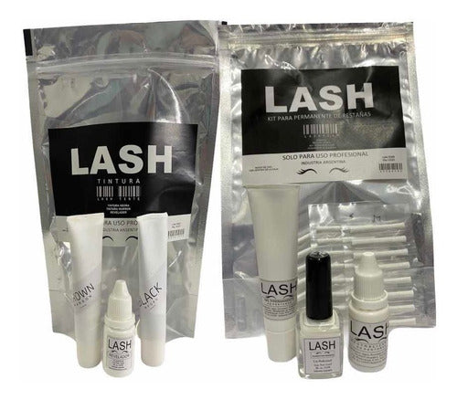 Kit X2. Kit Permanente De Pestañas Lash + Kit Tintura Lash 0