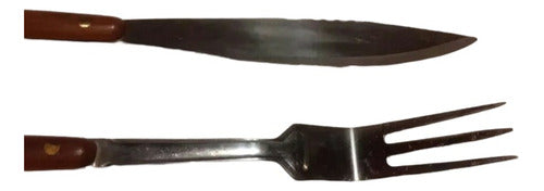 Kit De Cuchillo Y Tenedor Largo Para Parrilla, Década Del 80 0