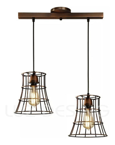 Vintage Old Copper Wall Lamp Modern Cage Design LED Compatible 6