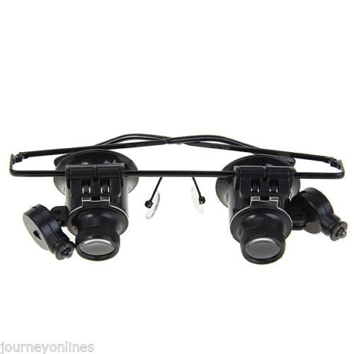 Binocular Lentes Tipo 20 X Lupa 4 X Cr1620 Batería Negro 0