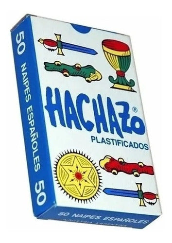 Spanish Playing Cards Pack - 2 Decks x 50 Cards Hachazo Plastic Coated 0