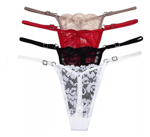 Taboo Sexy Lace Thong Pack of 3 0