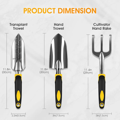 Juego De Herramientas De Jardín Ipower 3pcs, Kit De Jardiner 2