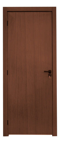 Kit Porta De Madeira Lisa 215x64cm Batente 16cm Mdf Aewt 2