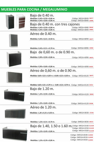 Mueble Aéreo De 1.40, 1.50 O 1.60 M. Con Perfil De Aluminio 5