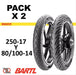 Combo X 2 Cubiertas 250-17 Y 80/100-14 Pirelli Super City 1