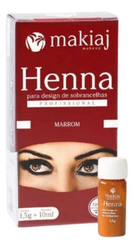 Henna Para Sobrancelha Makiaj Cor Marrom 11,5ml 0