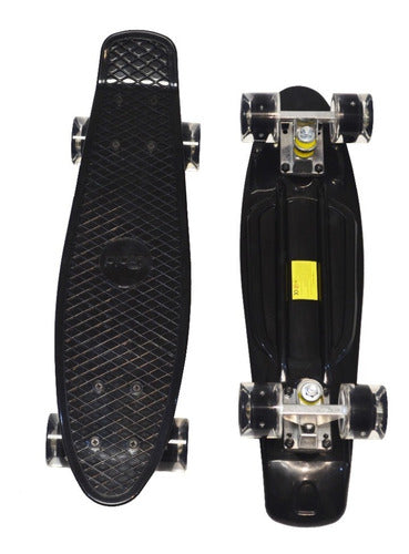 Skate Patineta Mini Longboard Plena Negra 0