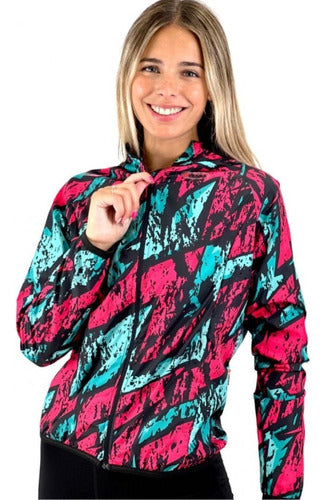 Yazuka Women's Windbreaker Jacket with Reflective Design 0