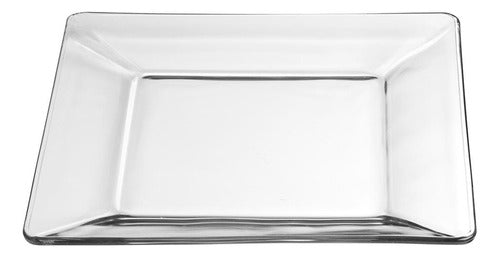 VICENTOLI Set of 4 Square Flat Plates - Durable Glass 1