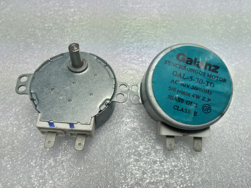 Motor De Plato Para Microondas 30 Volts Galanz Eje Metálico 1