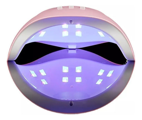 Mania-Electronic Cabina UV LED Secador Uñas Gel y Semi Cable USB 54W Rosa 2