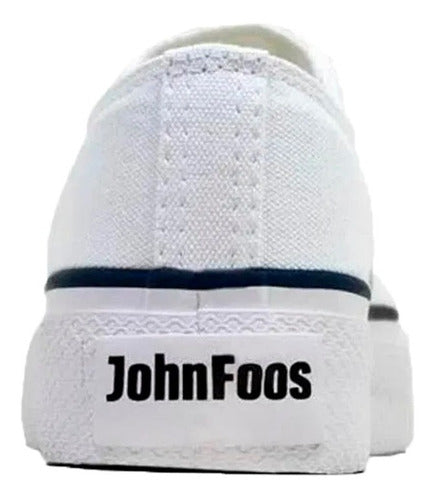 John Foos Lifestyle Women's 752 Platform Sneakers White 2