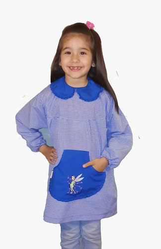 Embroidered Garden Smock for Girls in Pink / Blue by Pintorcito 3