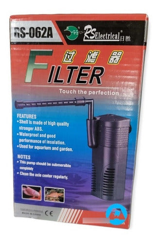 RS Electrical Filtro Interno Rs 062A 300 L/h Acuario Aiken 1