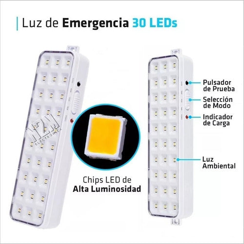 Emergency Light 30 LED Rechargeable Lights Pack of 8 1