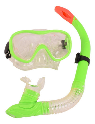 Fibro Snorkel Set Flexible Water Snorkel and Large Dive Mask 3