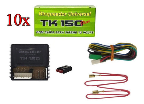 Kit 10 Anti Furto Bloqueador Tk Universal Veicular Tk 1