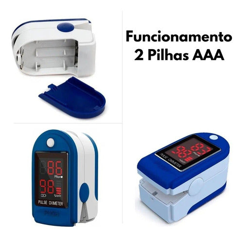 Oxímetro De Pulso Para  Dedo Swisscare Cms50d Branco/azul 6