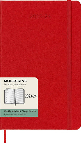 Moleskine 2023-2024 Weekly Planner 18m Hard Cover Red (l) 0