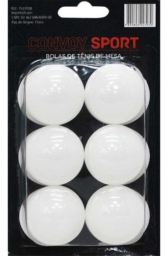 Bolinha De Tênis De Mesa Ping Pong Branco C/ 06 Peças 1