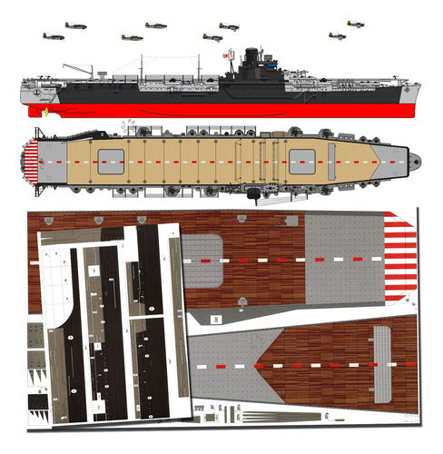 Portaaviones IJN Junyo 1.200 Papercraft 0