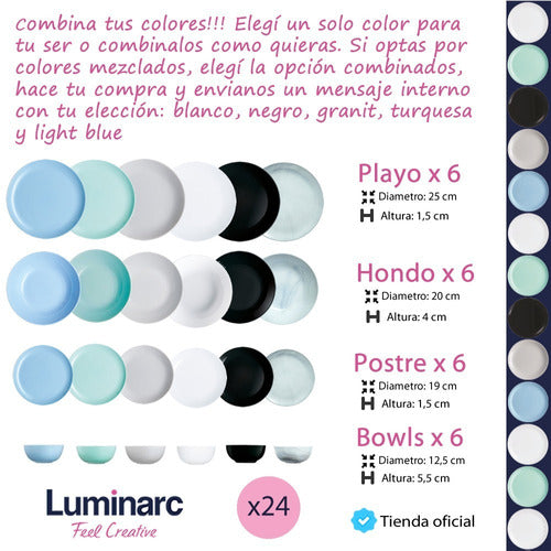 Luminarc Diwali 24-Piece Dinnerware Set 2