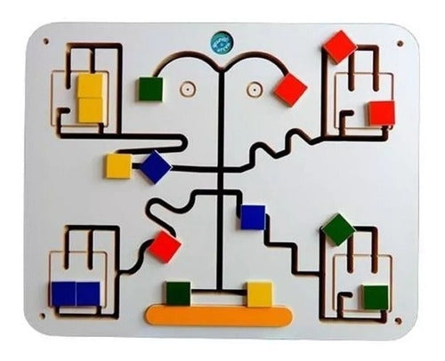 Granito de Arena Educational Wooden Maze Wall Panel 0