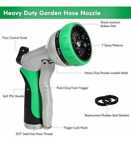 Restmo Heavy Duty Garden Hose Nozzle with 7 Adjustable Spray Patterns 1