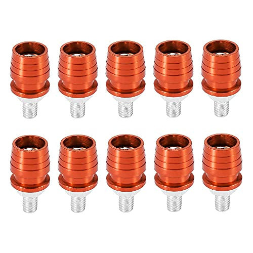 10pzas Tornillos M6 Aleacion Aluminio Naranja Embellecedor 0