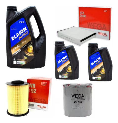 Kit 3 Filtros + Aceite Ford Kuga 2.0 16v 5w30 6lts Ypf 0