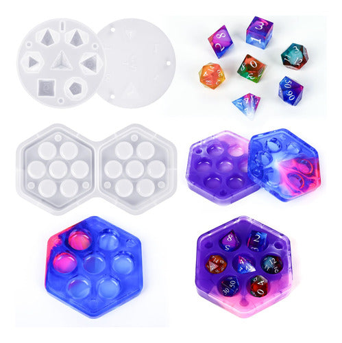 Kisrel Silicone Resin Molds Kit for Dice + Box 0