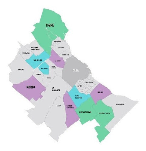 Mapa Vectorizado De Gba De La Prov De Buenos Aires 1