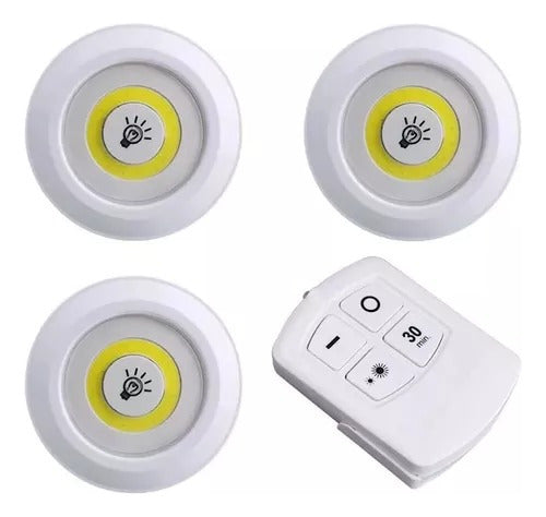 Light Remote Set of 3 Wireless LED Lights with Remote Control 0