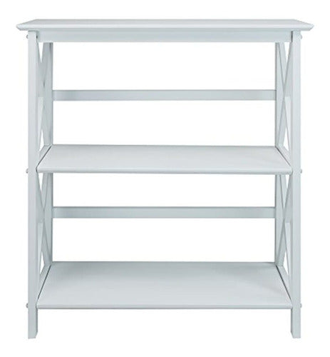 Casual Home Montego 3-Shelf Bookcase, White 4