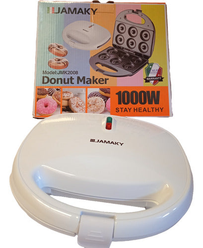 Máquina Para Hacer Mini Donas Color Blanco Con 1000w 1