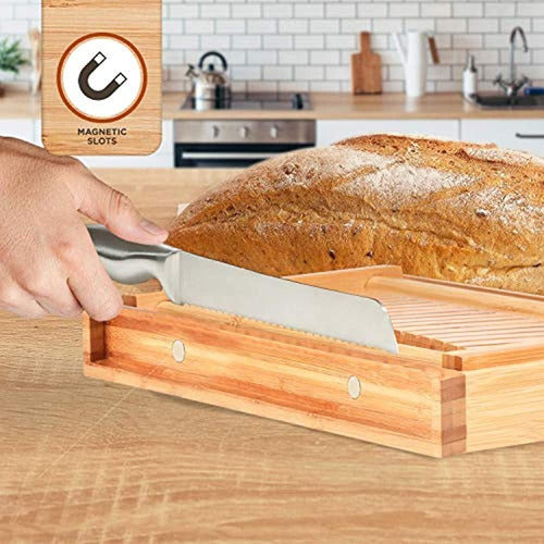 Bambüsi Bamboo Bread Slicer with Dreamcatcher Design 1