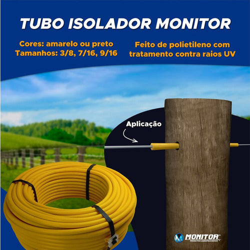 Tubo Isolador De Fios 9/16 Preto Monitor 1