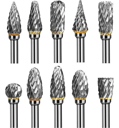 PlusRoc Tungsten Carbide Rotary Burr Set 0