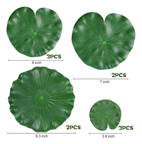 Zaugontw 10 Piezas Hojas Realistas De Nenúfares Para Estanque 4