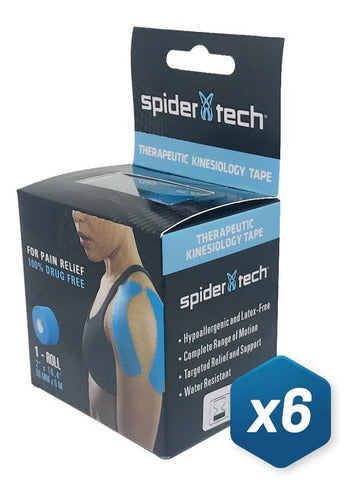 SpiderTech Kinesiology Tape Neuromuscular Spidertech / Pack of 6 17