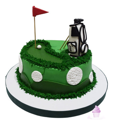 SS GOURMET Torta Golf Cesped Pasto - Palo Bolso - Tematica Cumpleaños 0