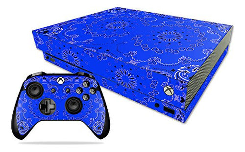 Skin Wrap Para Microsoft Xbox One X Pegatina Azul Bandana Mi 0