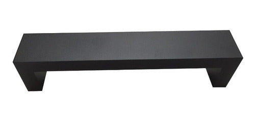Straight Arch Aluminum Black Handle 25x128 mm for Furniture Drawers 0