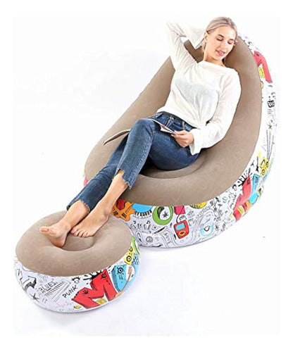 Sofá Perezoso, Sofá Inflable, Sillón Inflable Familiar, Sofá 4