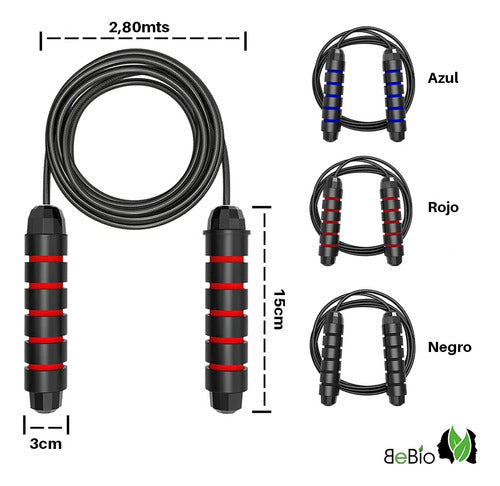 BE BIO Jump Rope with Weight for Indoor and Outdoor Fitness Training 2