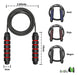 BE BIO Jump Rope with Weight for Indoor and Outdoor Fitness Training 2