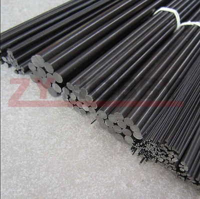 Premium 10pcs 1.5mm Diameter x 500mm Car Fiber Rods 3