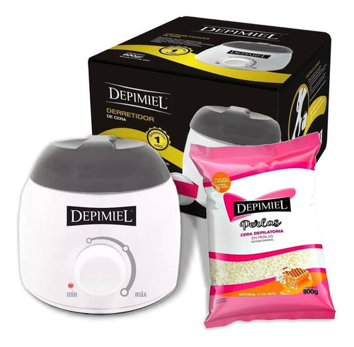 Depimiel Electric Wax Warmer for Professional and Home Waxing with 800g Wax + 800g Pearl Wax 0